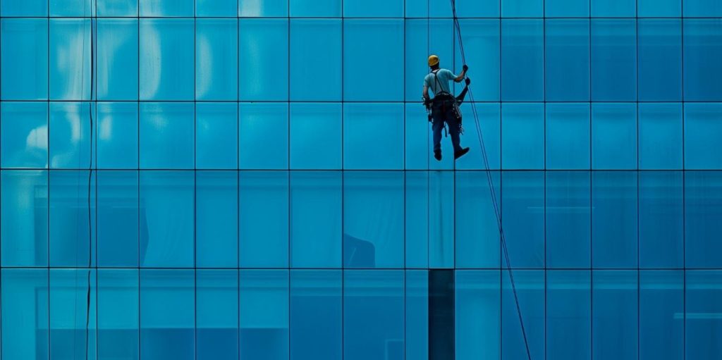 trabajadore Acrobatica en fachadas